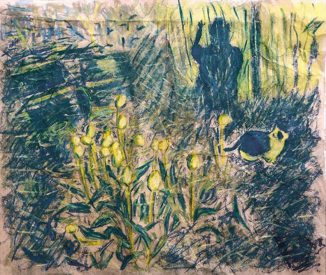 Ольга Охлопкова. Картинки. Оберточная бумага, пастель, 28х33 см, 2019